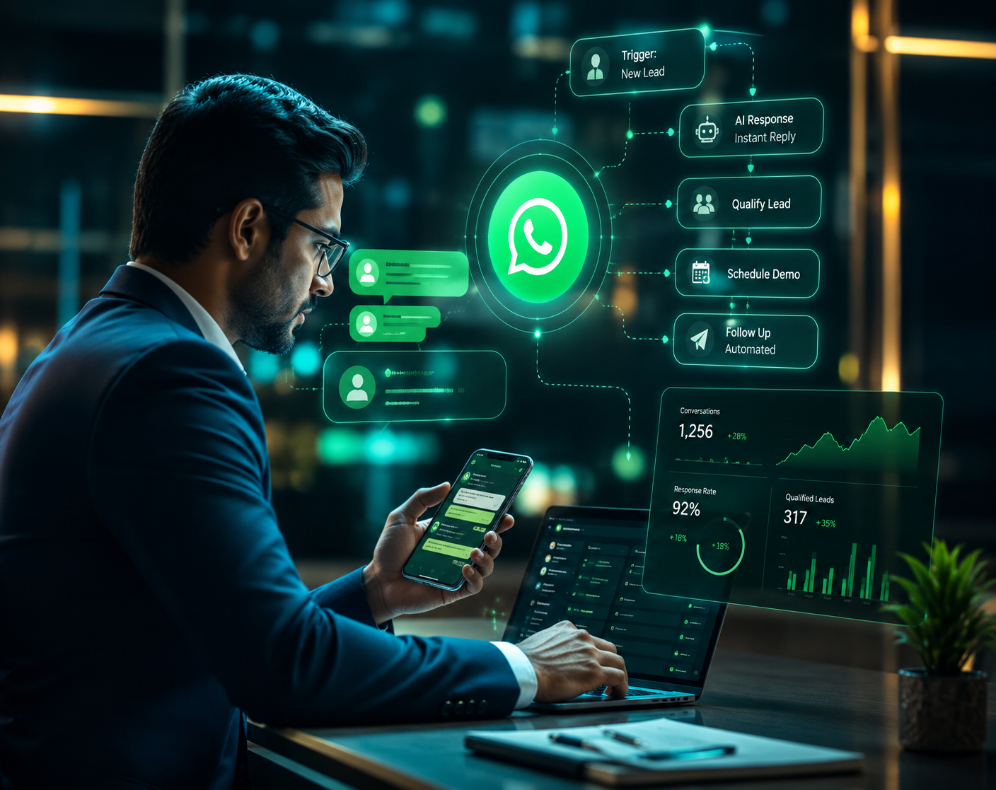 AI-powered WhatsApp lead follow-up automation